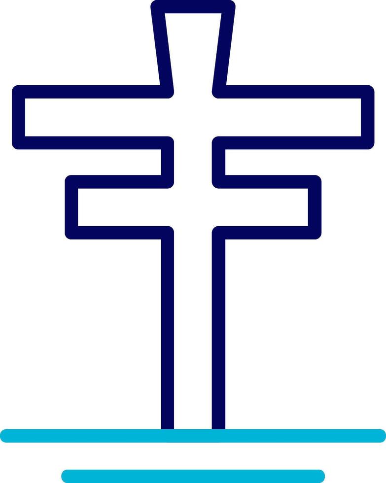 Cross Blue Mixed Icon vector