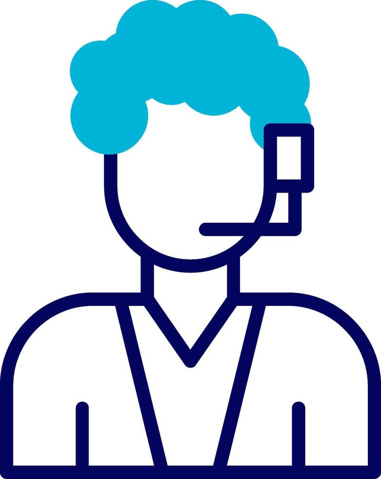 Customer Service Blue Mixed Icon vector