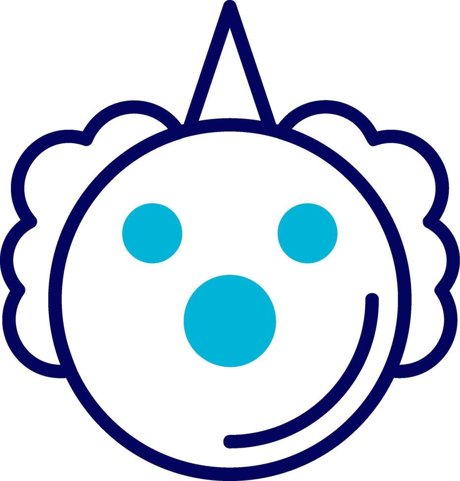 Clown Blue Mixed Icon vector