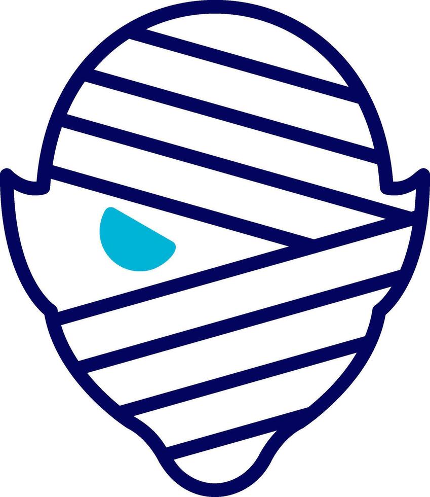 Mummy Blue Mixed Icon vector