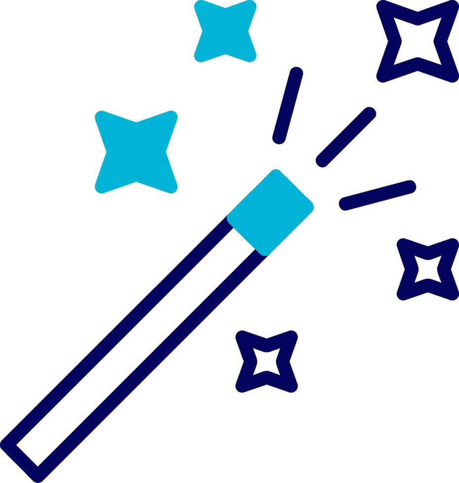 Magic Wand Blue Mixed Icon vector