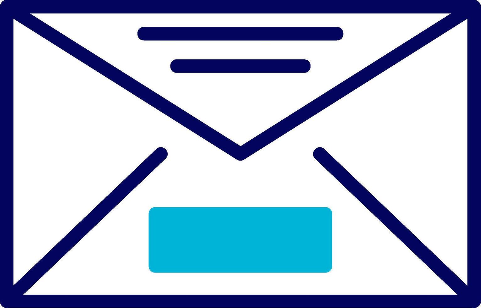 Mail Blue Mixed Icon vector