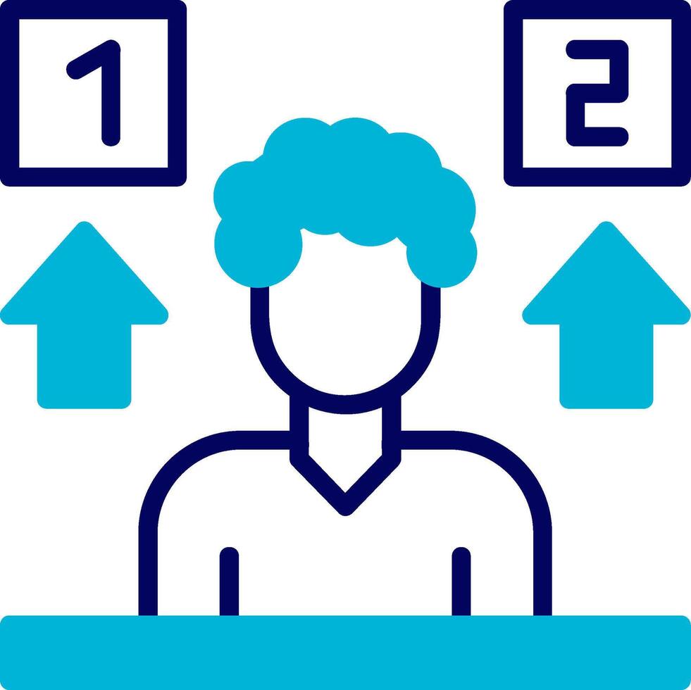 Opinion Blue Mixed Icon vector