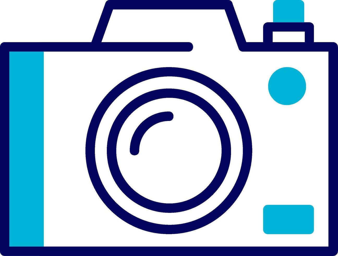 Camera Blue Mixed Icon vector