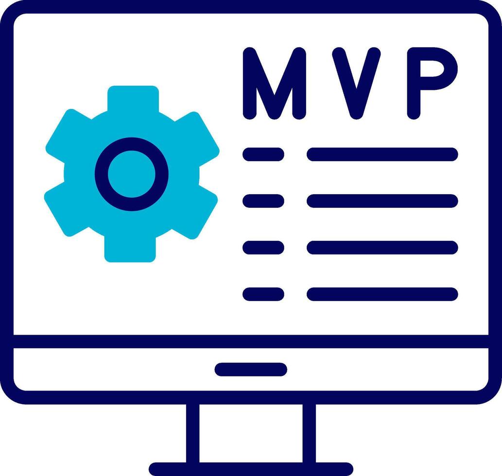 Minimum Viable Product Blue Mixed Icon vector