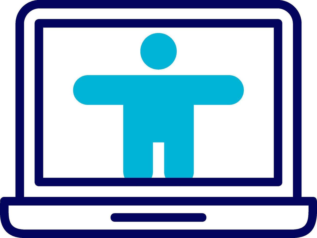 Accessibility Blue Mixed Icon vector