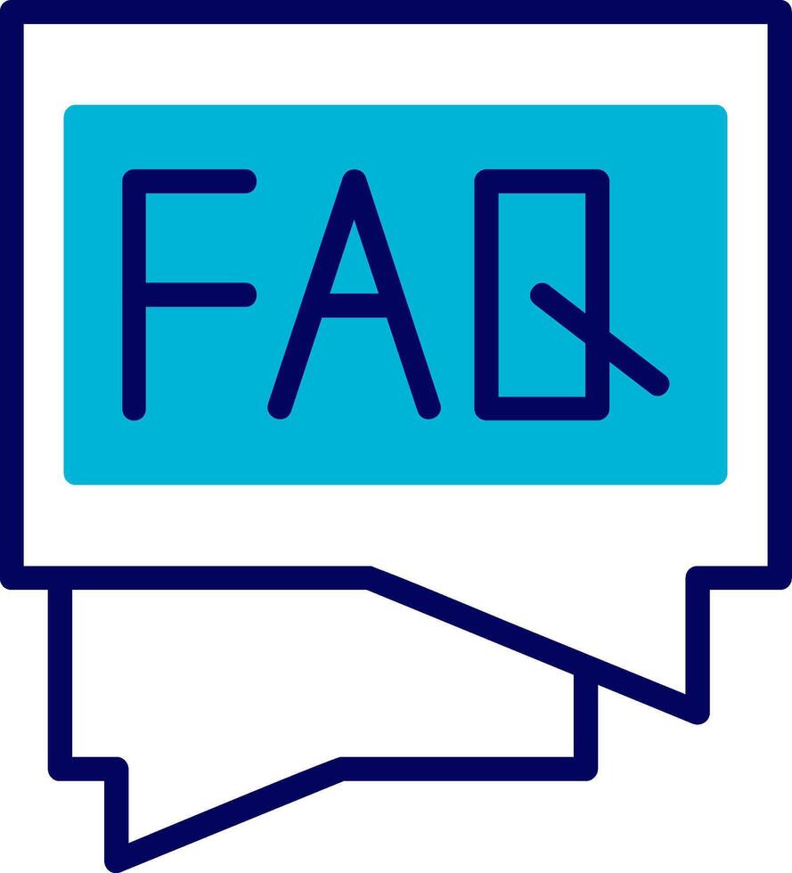 FAQ Blue Mixed Icon vector