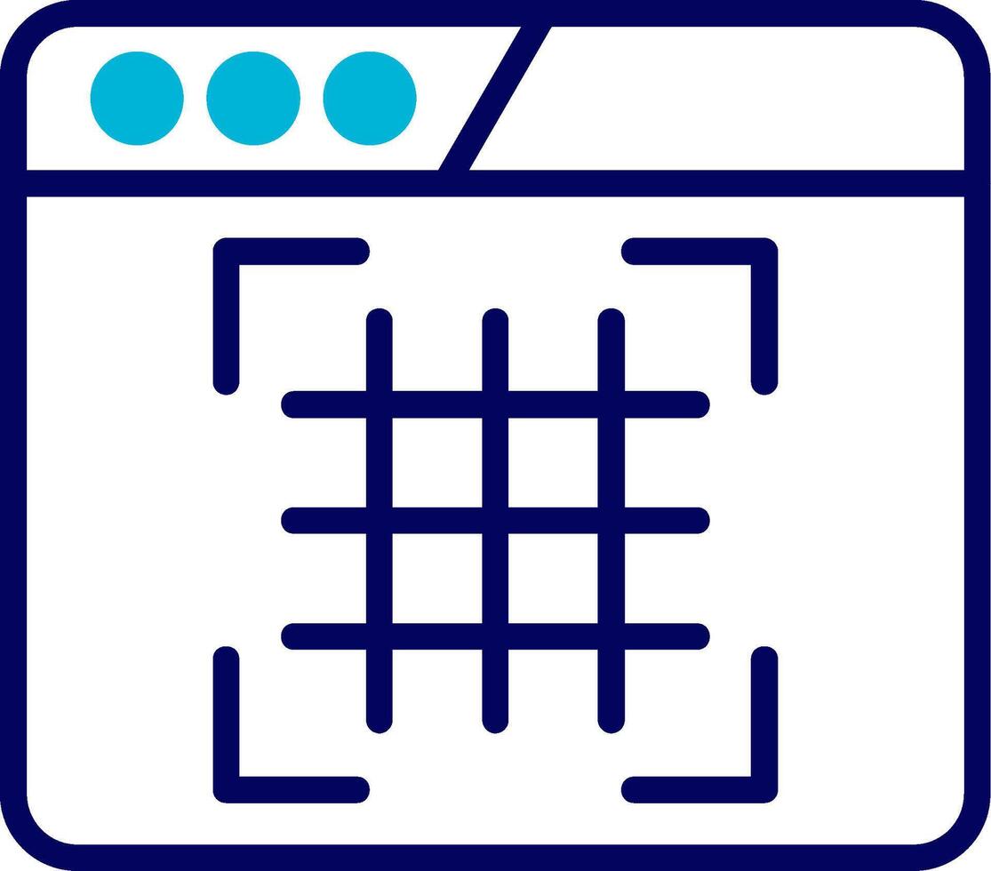 Grid Blue Mixed Icon vector
