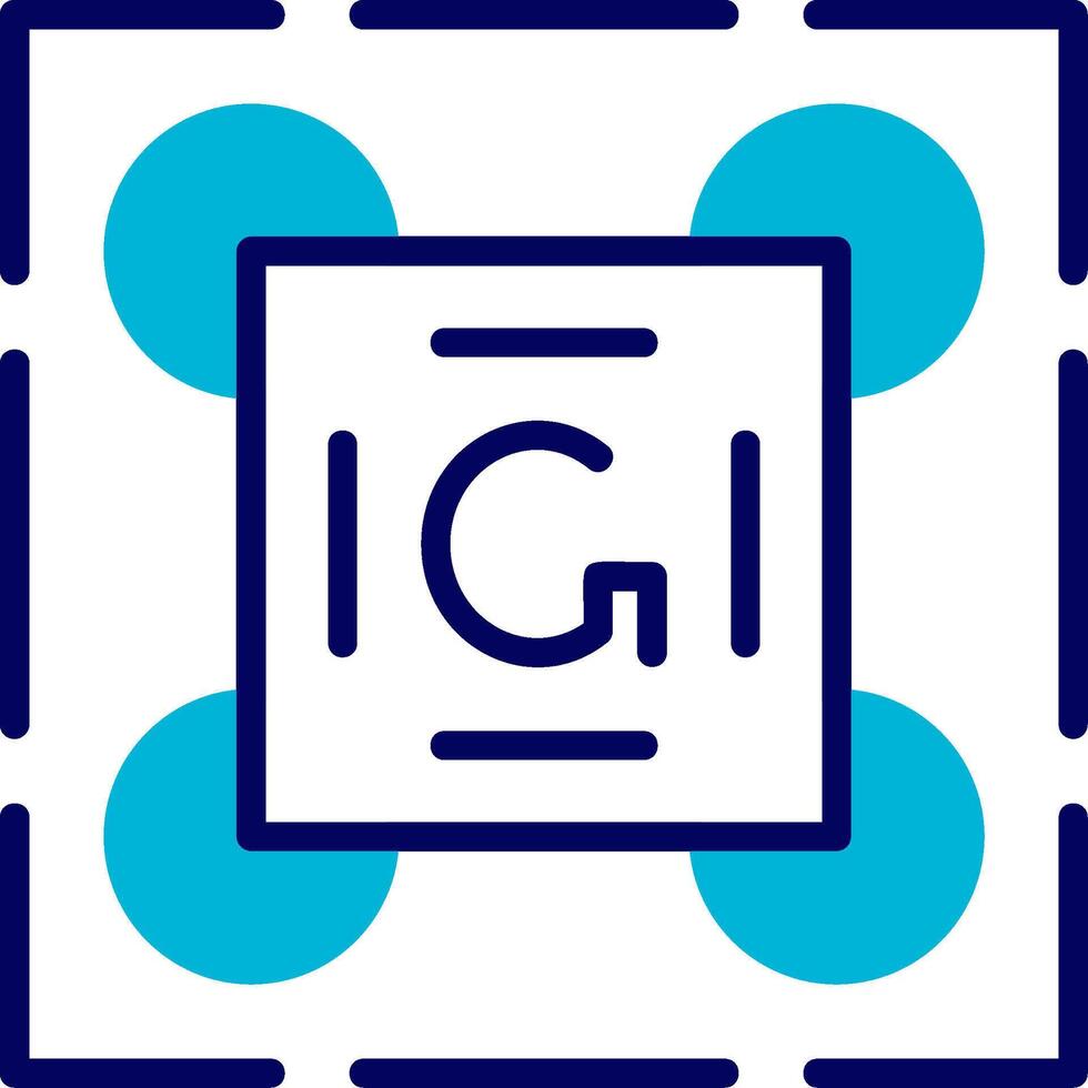 Gestalt Principles Blue Mixed Icon vector