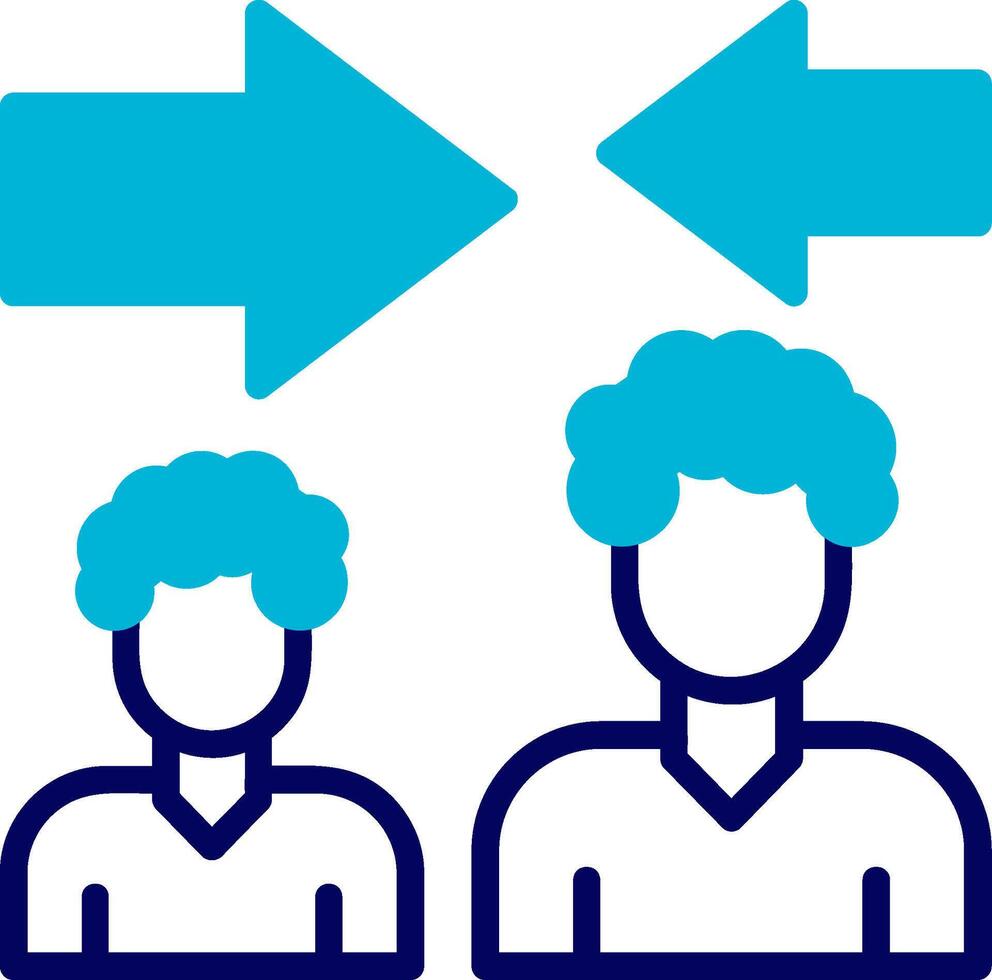 Mediator Blue Mixed Icon vector