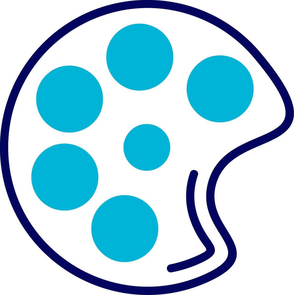 Paint Palette Blue Mixed Icon vector