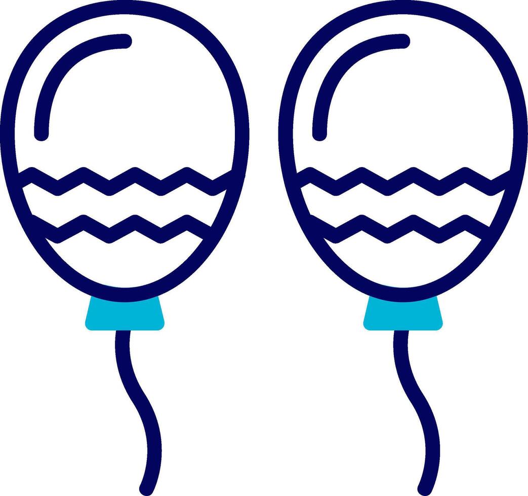Balloons Blue Mixed Icon vector