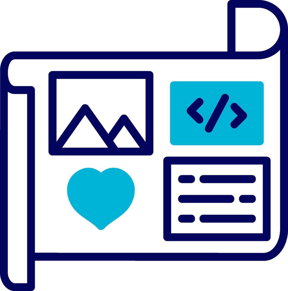 Mockup Blue Mixed Icon vector