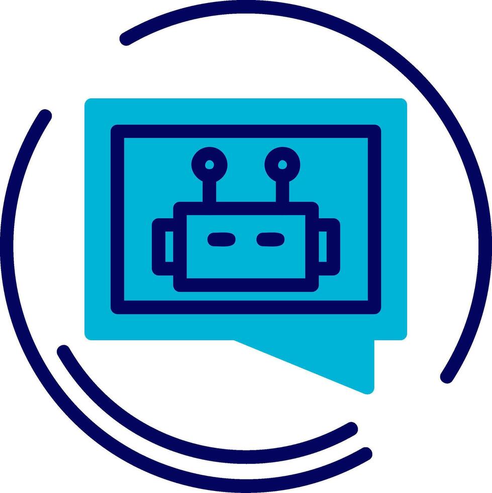 Auto Reply Blue Mixed Icon vector