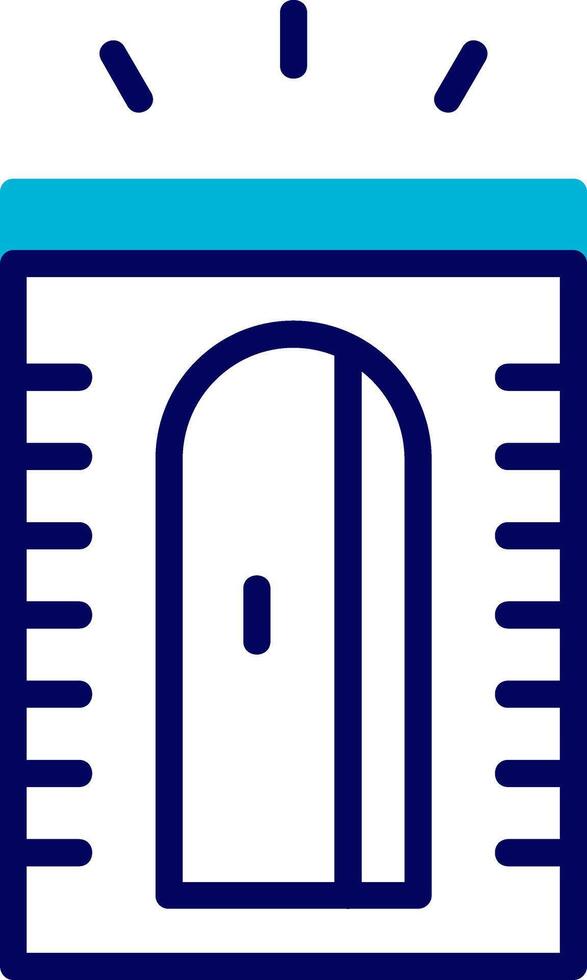 Pencil Sharpener Blue Mixed Icon vector