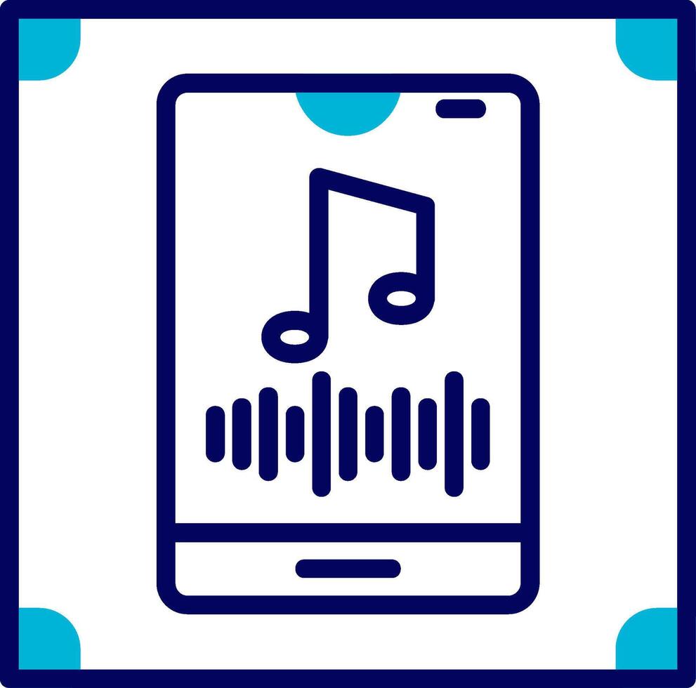 Vertical Rhythm Blue Mixed Icon vector