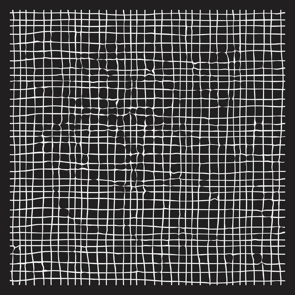 Black and White Dense Grid Pattern vector