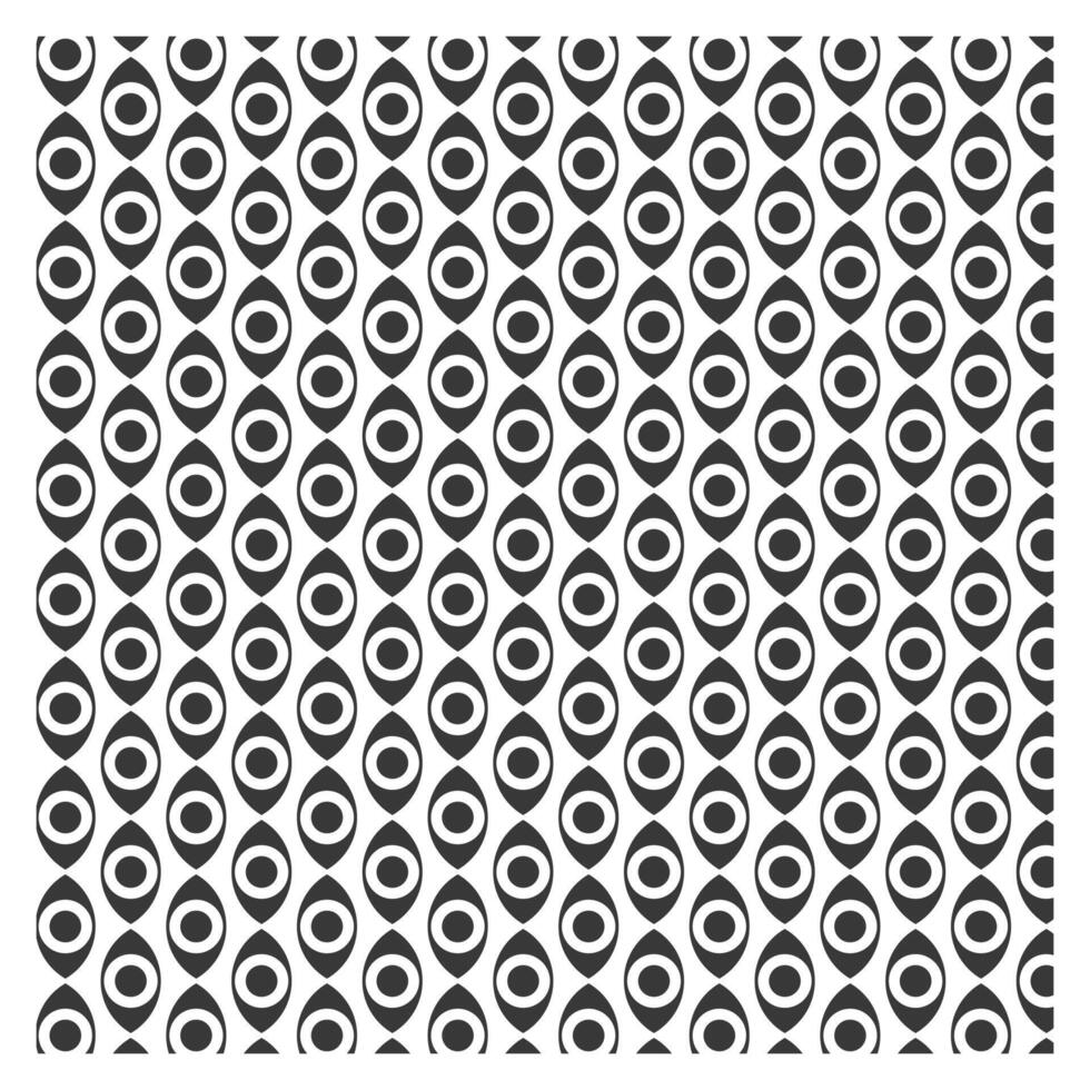 Black and White Oval Geometric Design vector