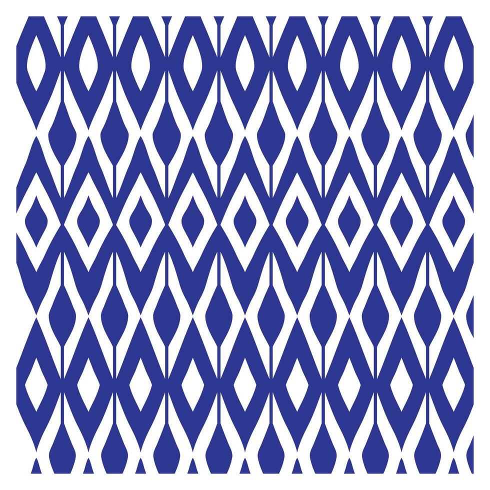 Blue Symmetric Oval Abstract Pattern vector