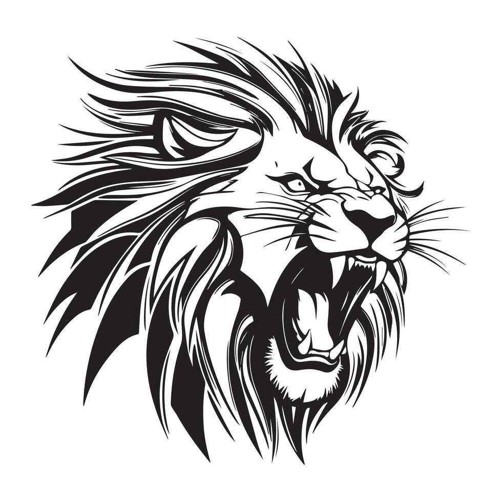 Wild lion face Design vector