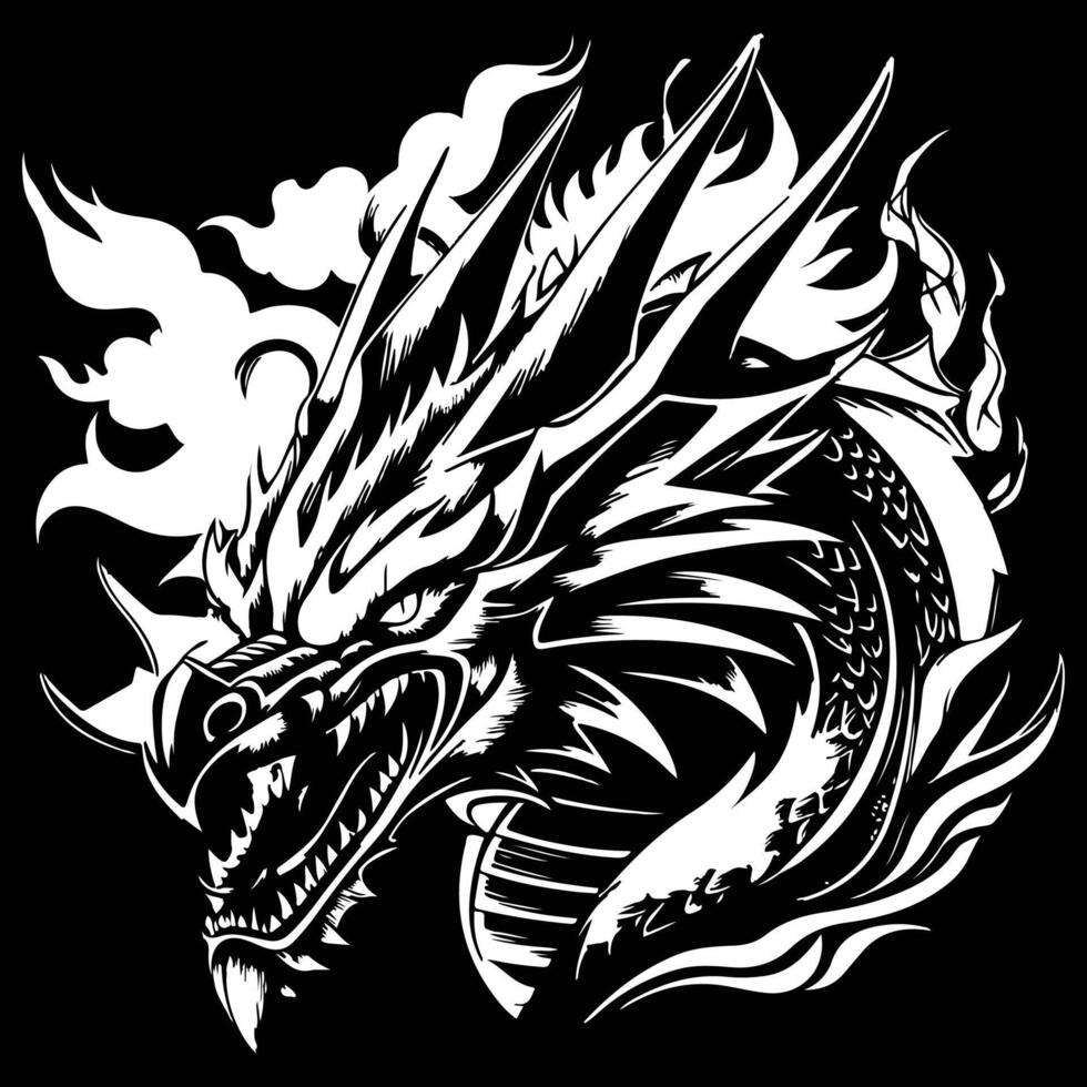 Wild dragon Design vector