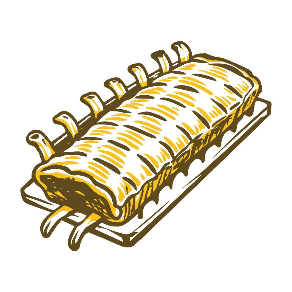 A vintage illustration of cervical vertebrae vector