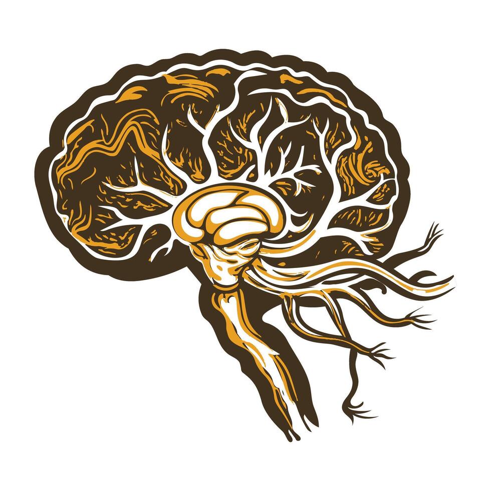 An illustration of axon in vintage style vector