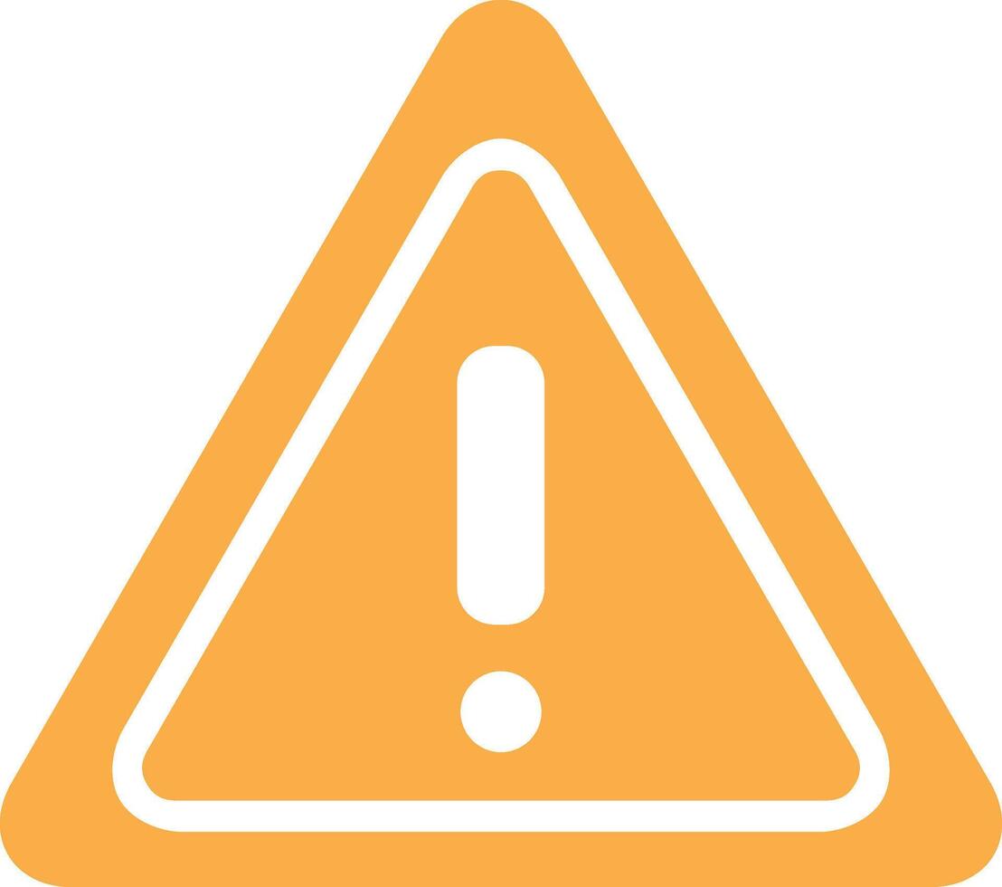 Warning Sign Icon in Yellow Triangle vector