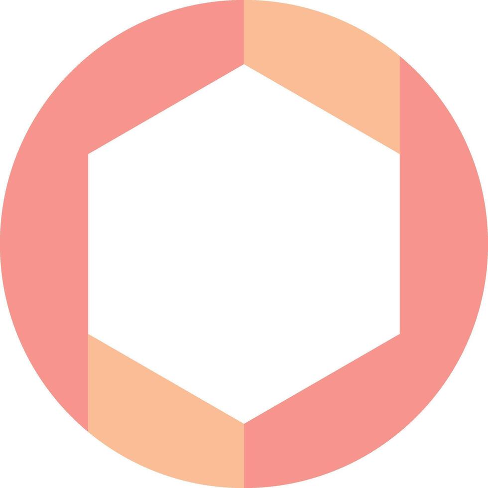Minimalist Hexagon Graphic in Soft Colors vector