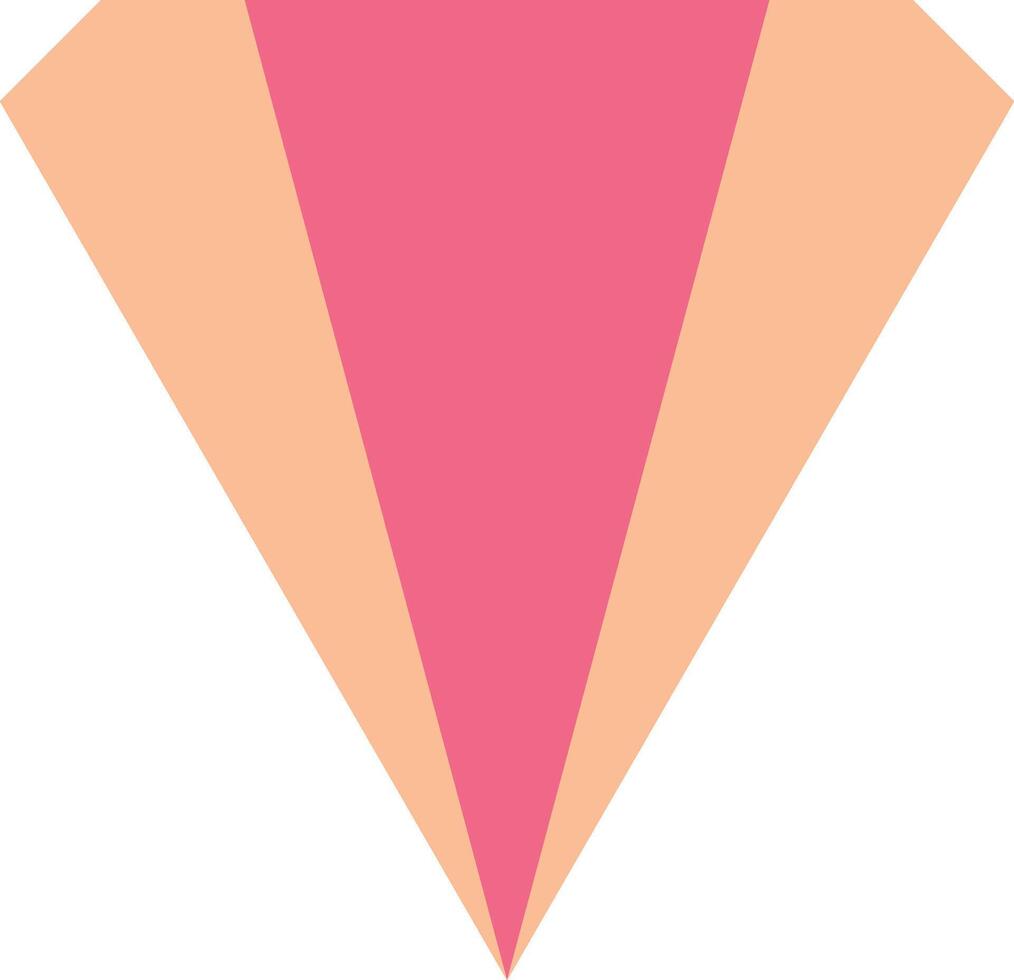 Geometric Pink and Peach Shape Design vector