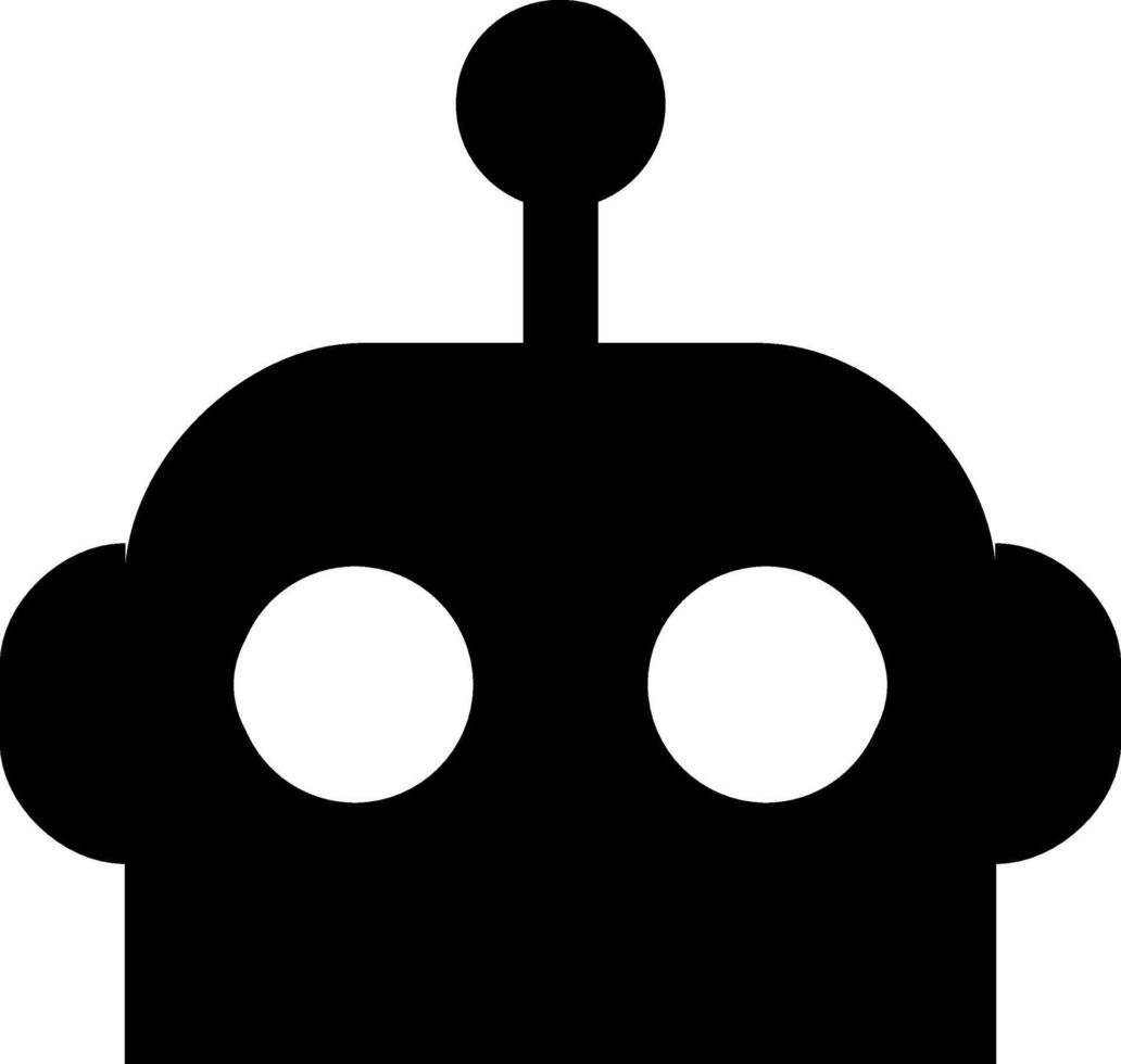 Minimalist and flat robot face vector