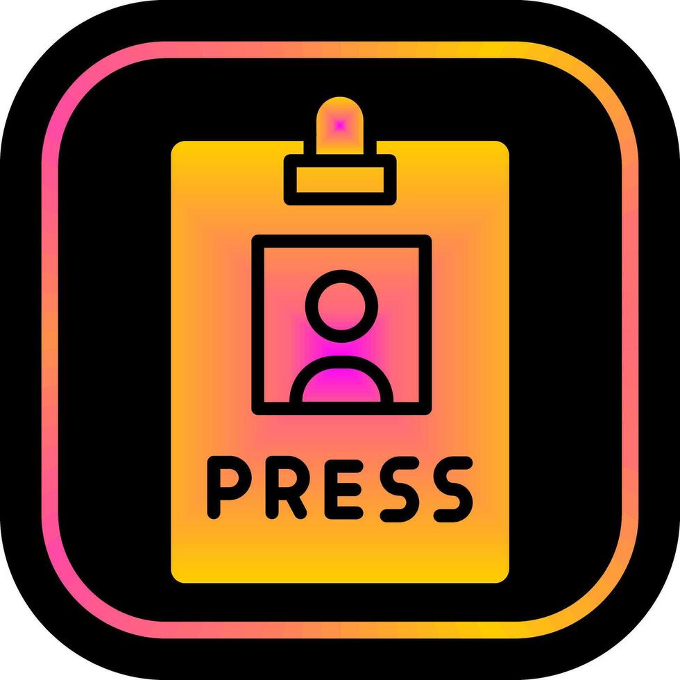 Press Pass Icon Design vector
