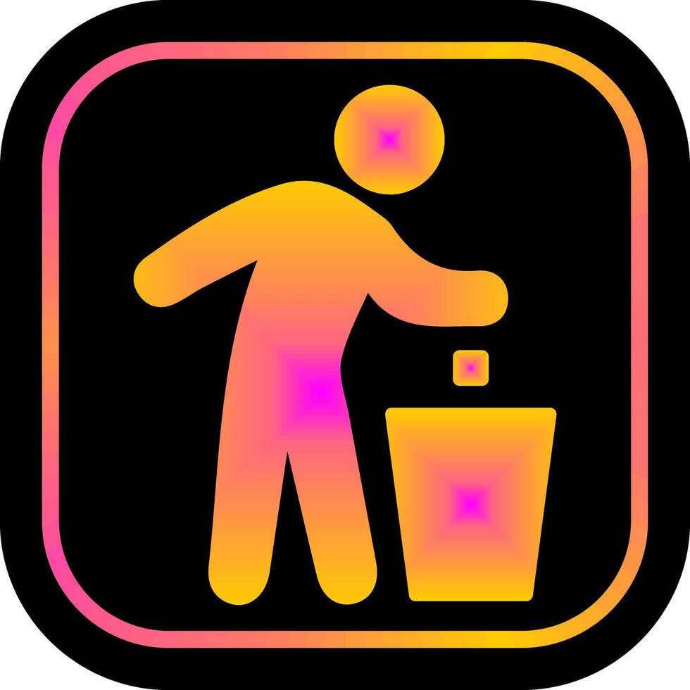 Litter in Bin Sign Icon Design vector