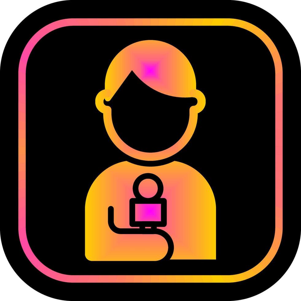 News Reporter Icon Design vector