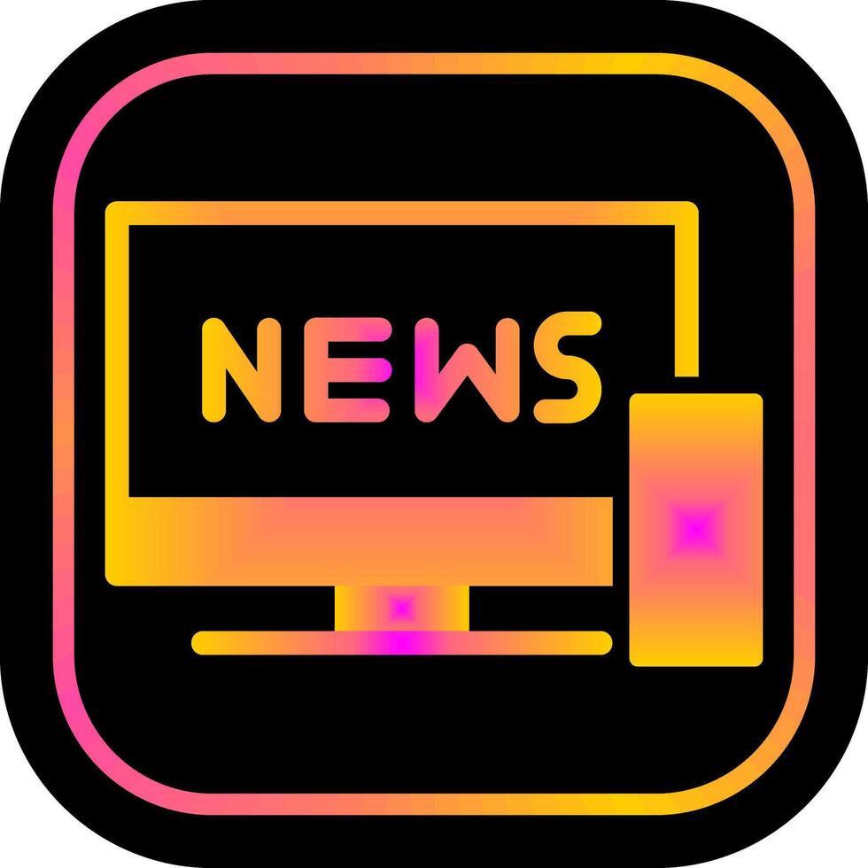 TV News Icon Design vector