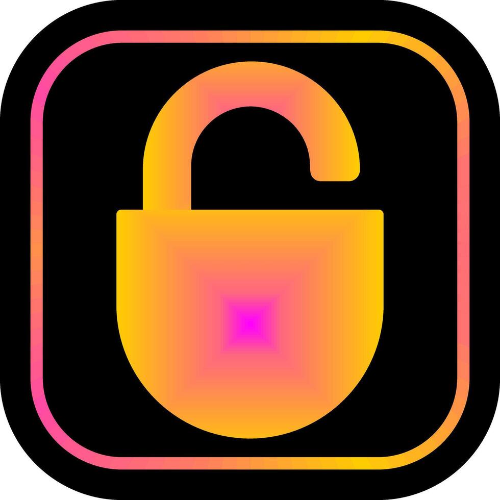 Open Lock Icon Design vector