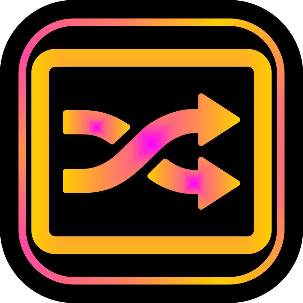 Shuffle Tracks Button Icon Design vector