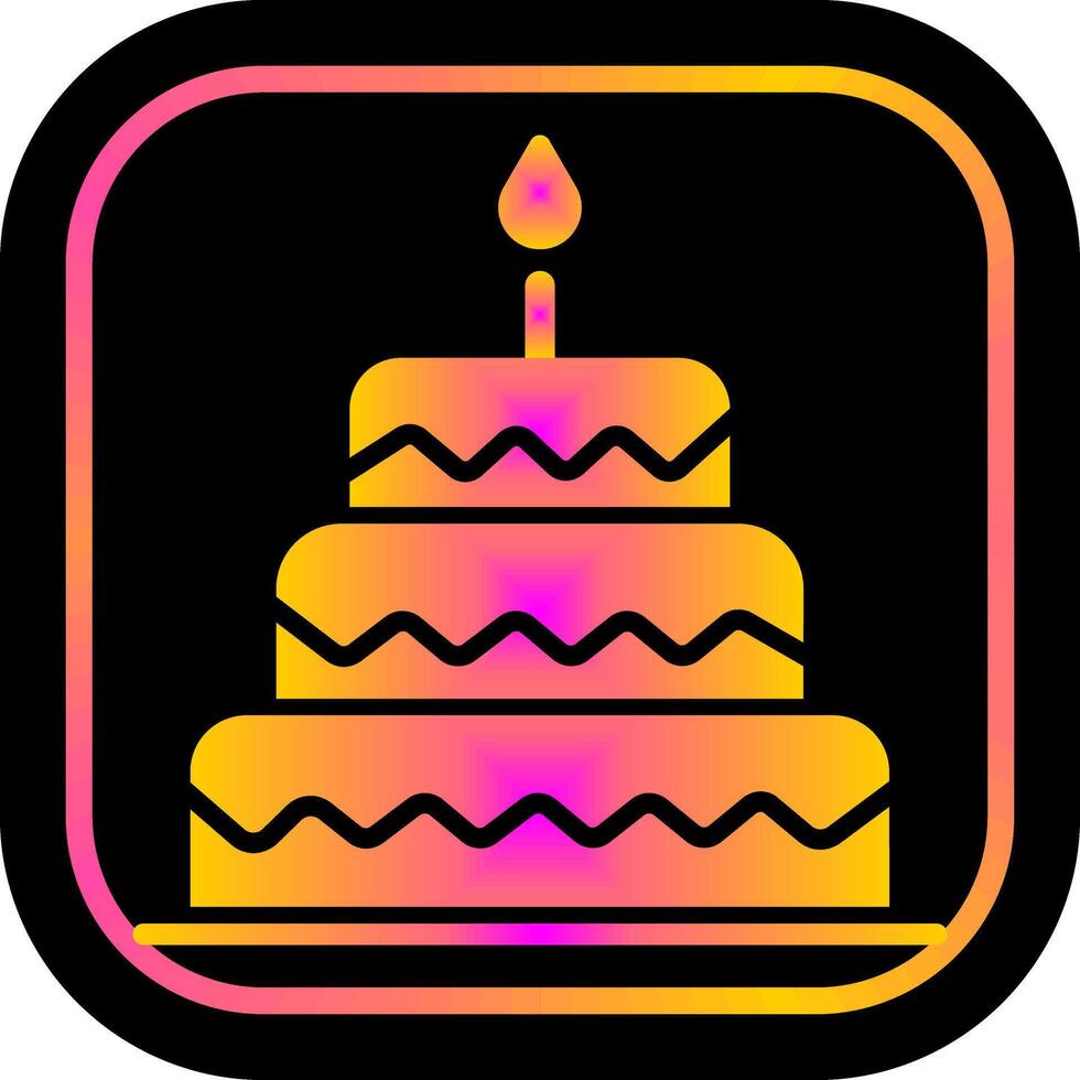 Cake Topper Icon Design vector