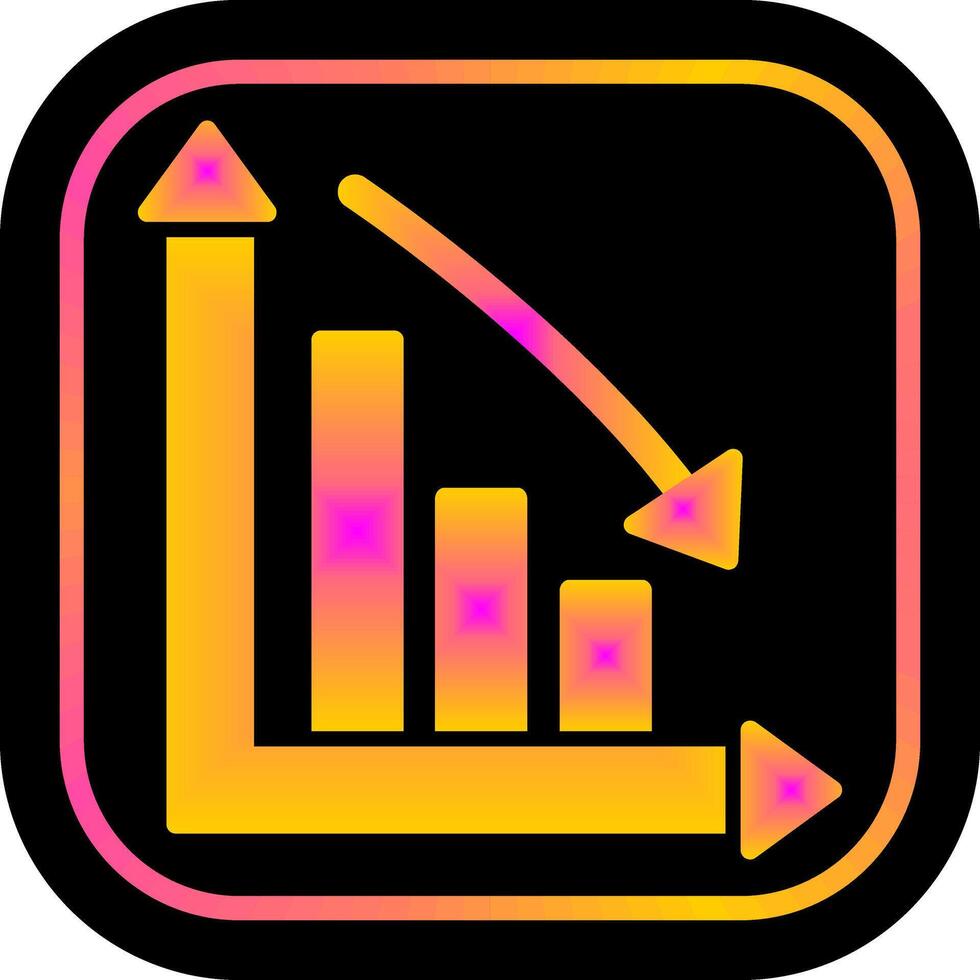 Chart Down Icon Design vector