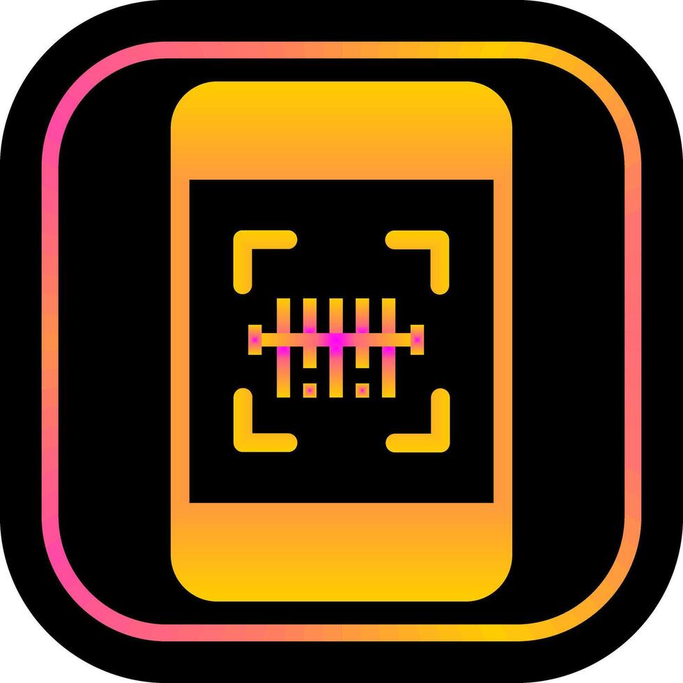 Mobile Scanning Icon Design vector