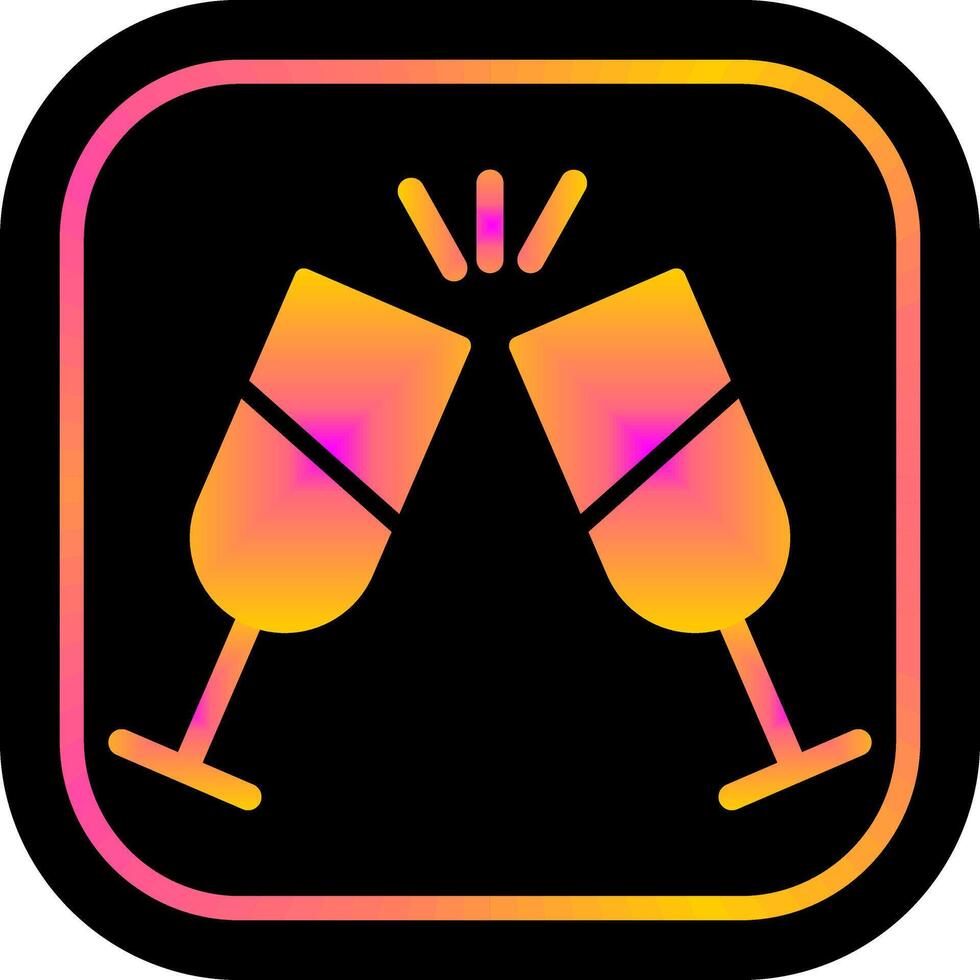Champagne Toast Icon Design vector