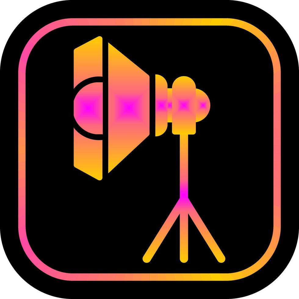 Photography Studio Lights Icon Design vector
