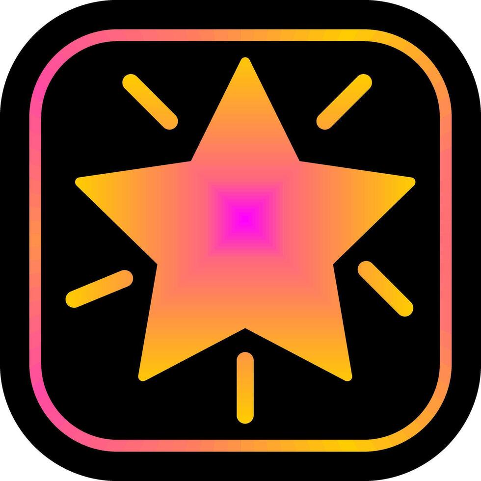 Glowing Star Icon Design vector