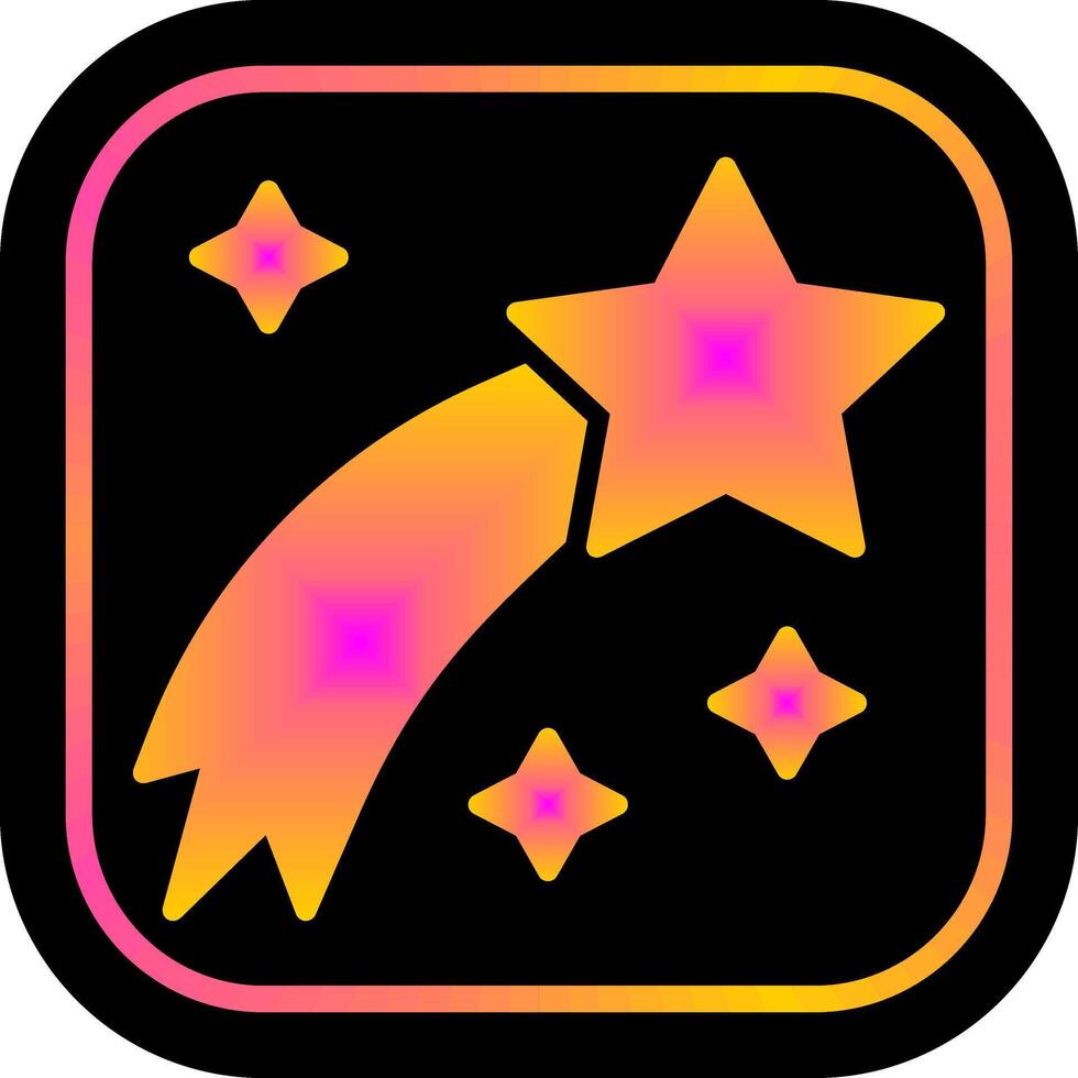 Shooting Star Icon Design vector