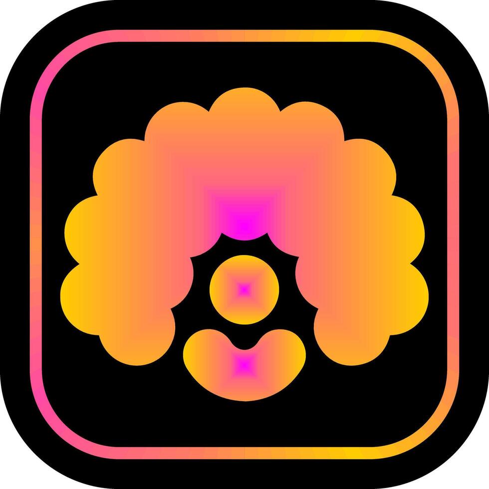 Clown Wig Icon Design vector
