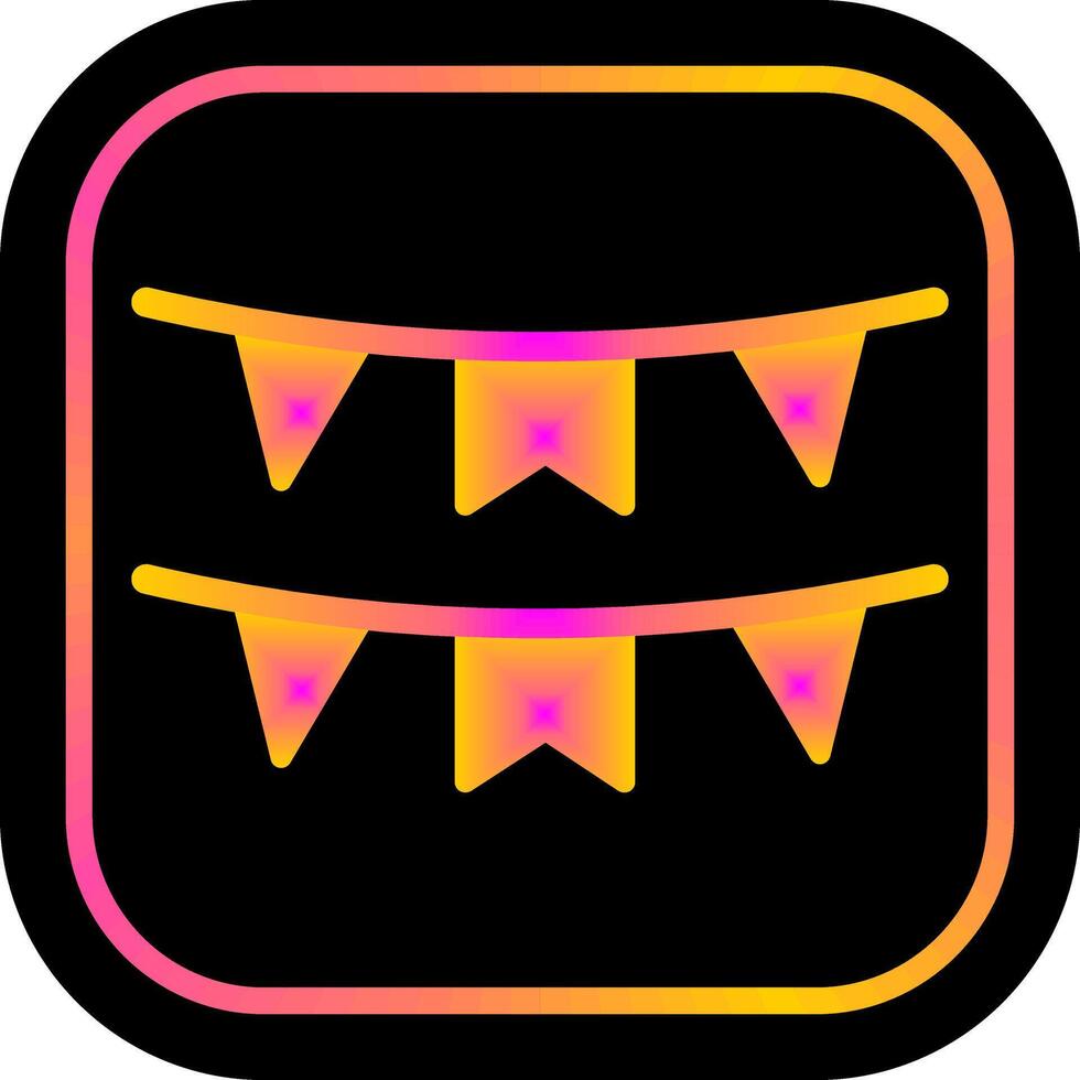 Bunting Flags Icon Design vector