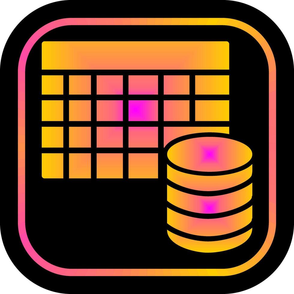 Table Data Icon Design vector