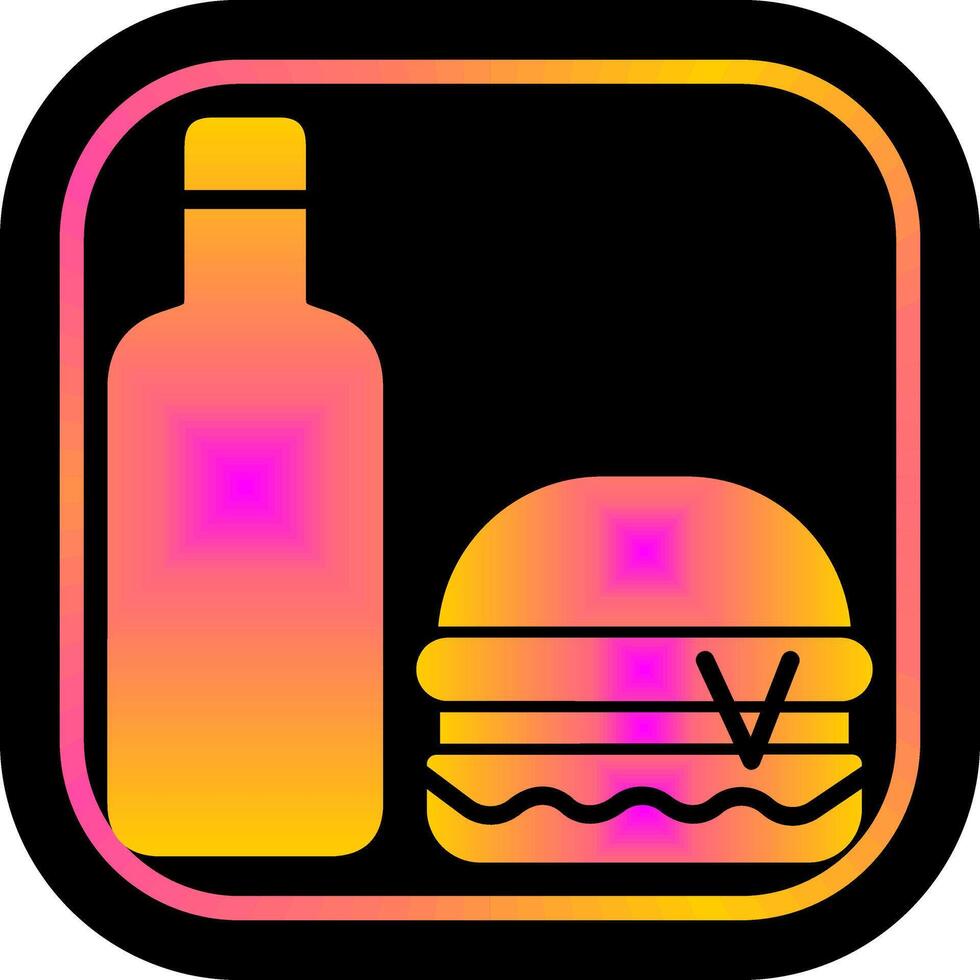 Wine and Food Pairing Icon Design vector