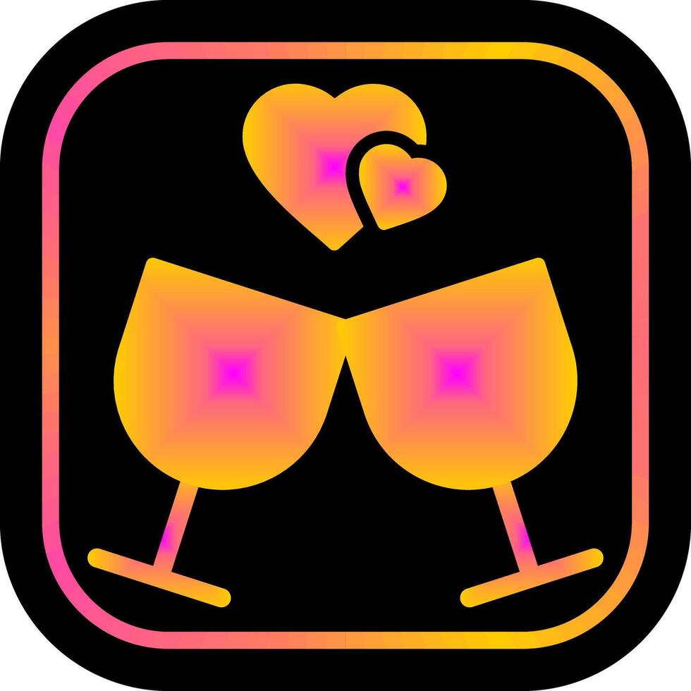 Wine Glass with Cheers Icon Design vector