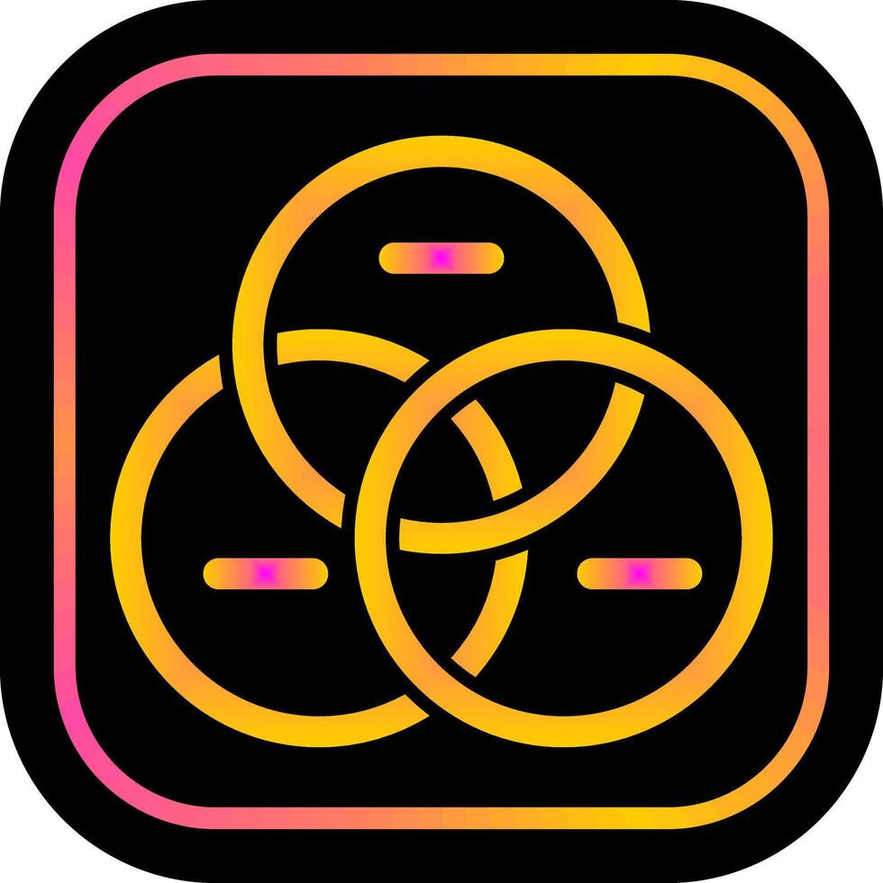Venn Diagram Icon Design vector